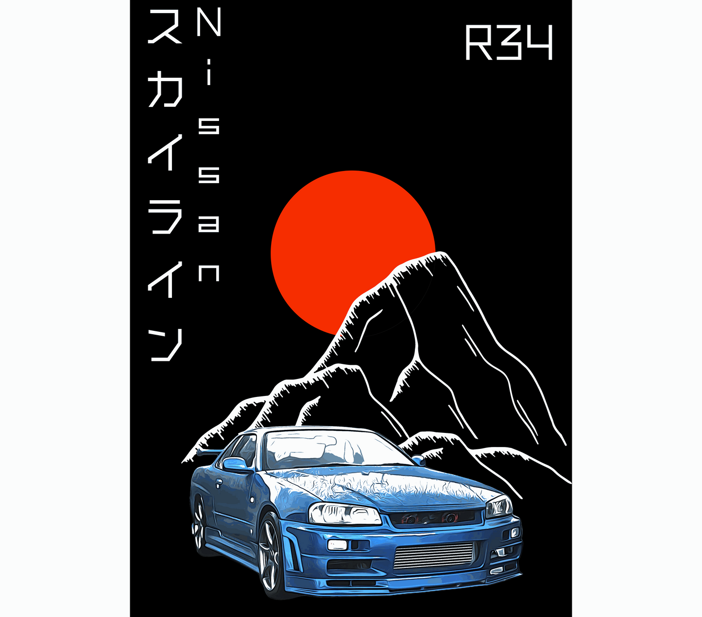 R34 Skyline - Mountain