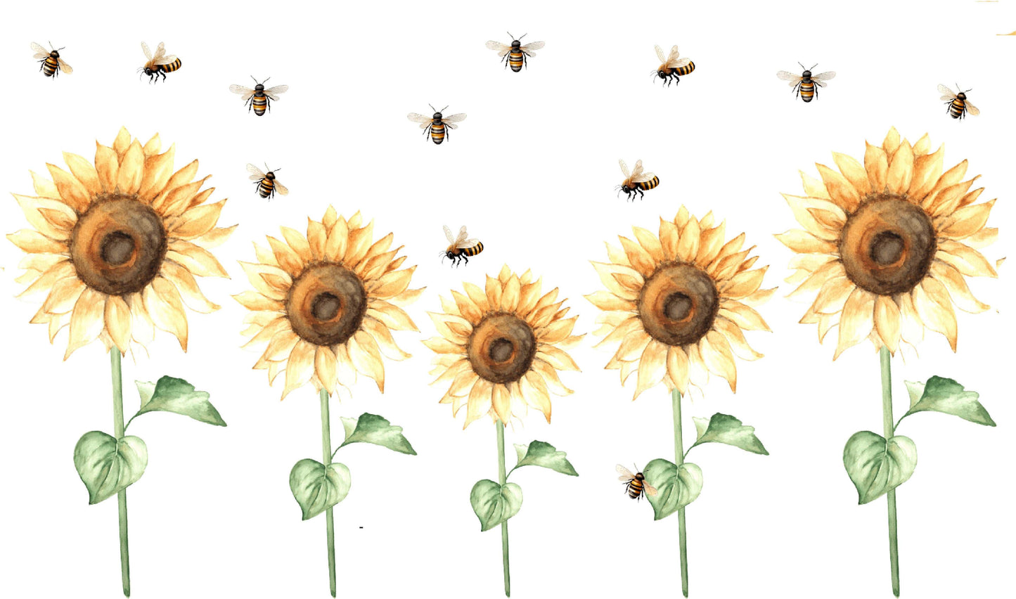 Sunflowers with Bees