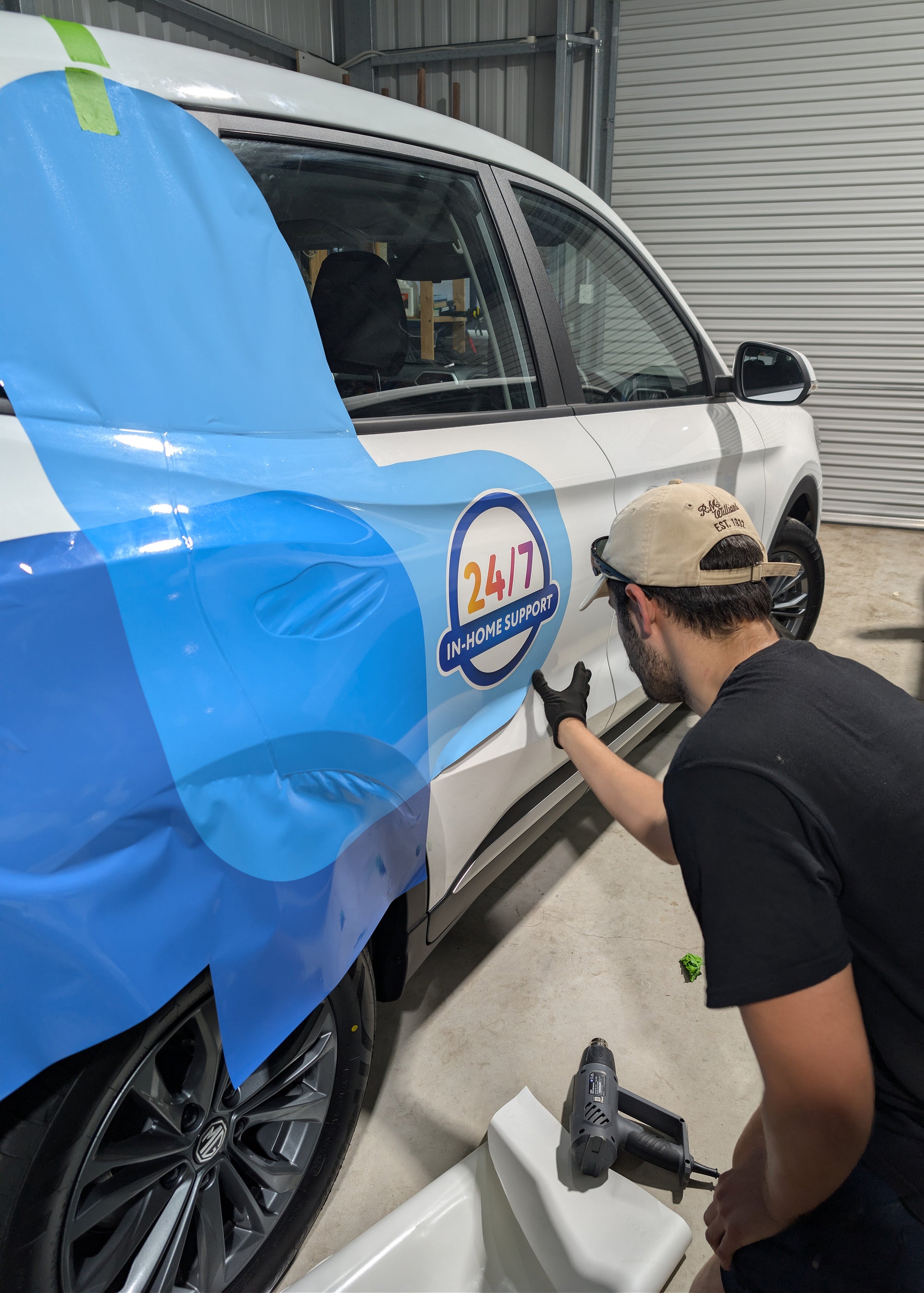 Brisro workshop and vehicle signage installation
