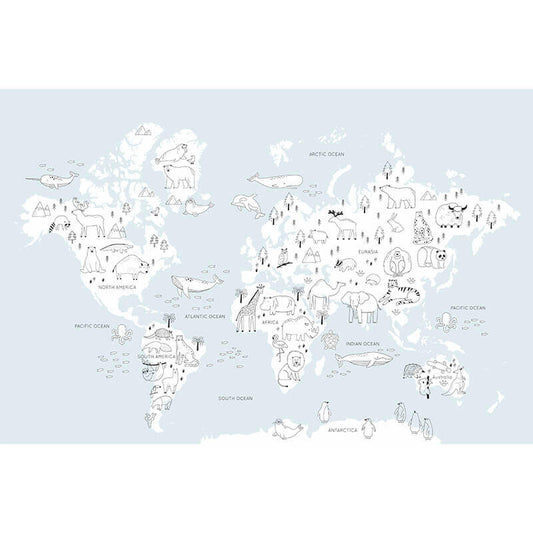 Animals World Map (Light)